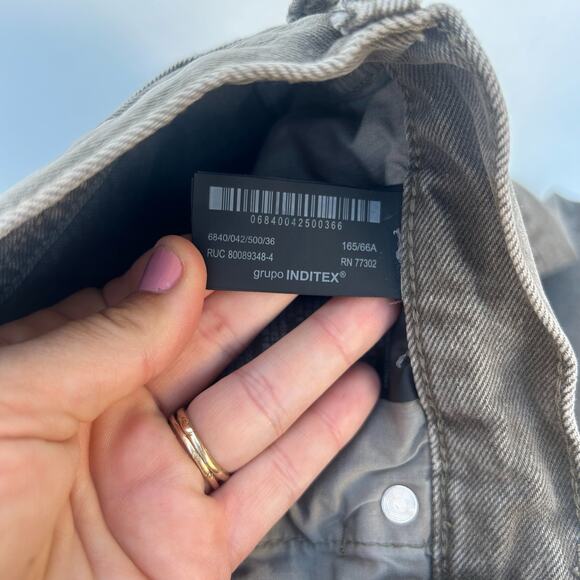 Zara Brown Denim Straight Leg High Rise Jeans Tik Tok Viral Straight Leg Size 4 - Picture 9 of 11